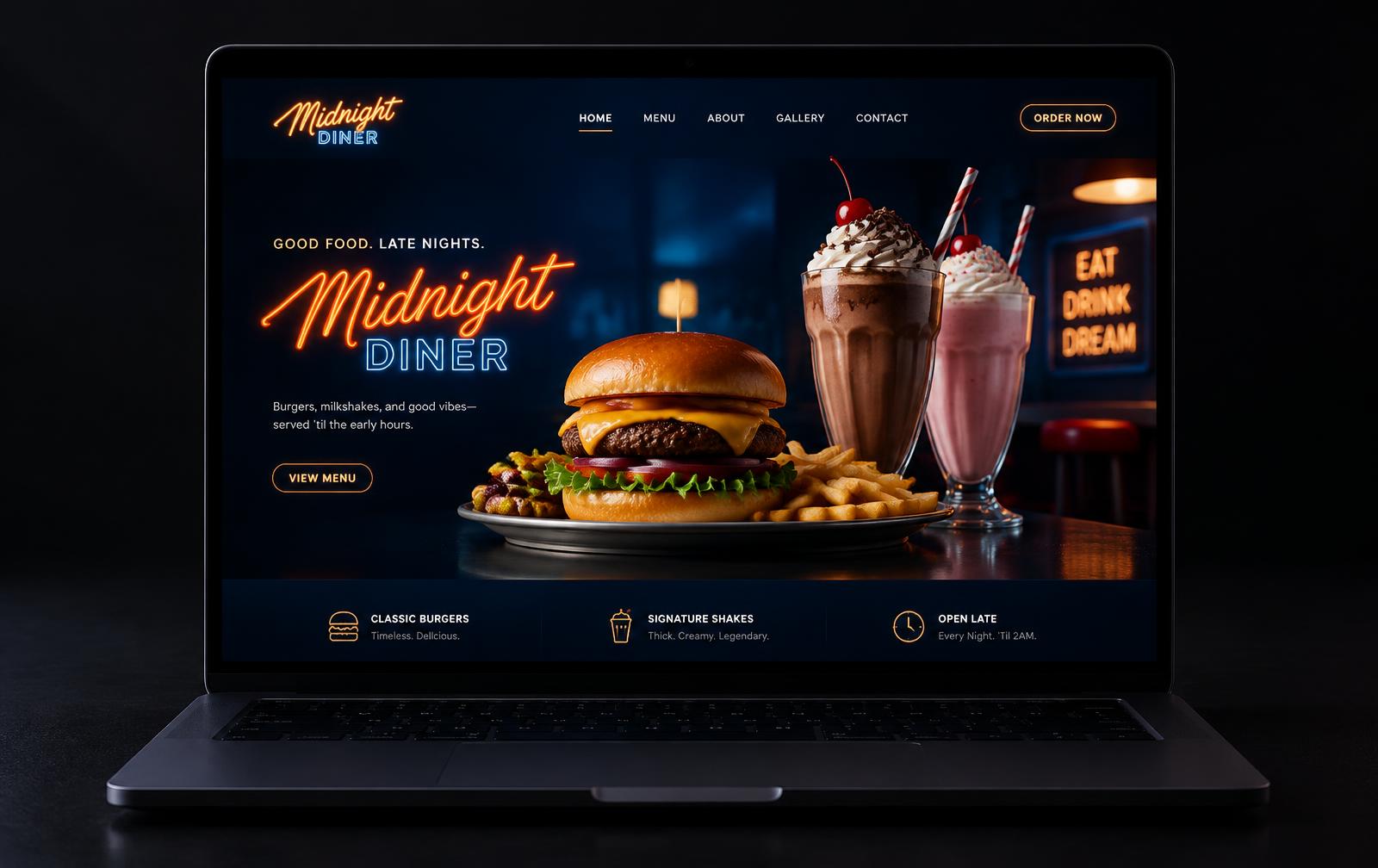 Midnight Diner website concept